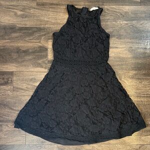 Rebellion Black Lace A-Line Dress